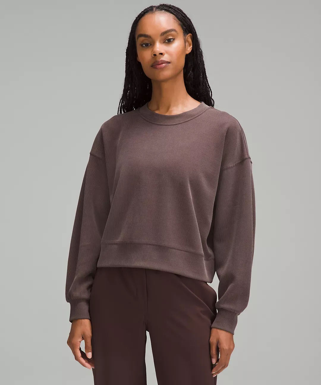 lululemon Ribbed Softstreme Perfectly Oversized Cropped Crew - Lululemon