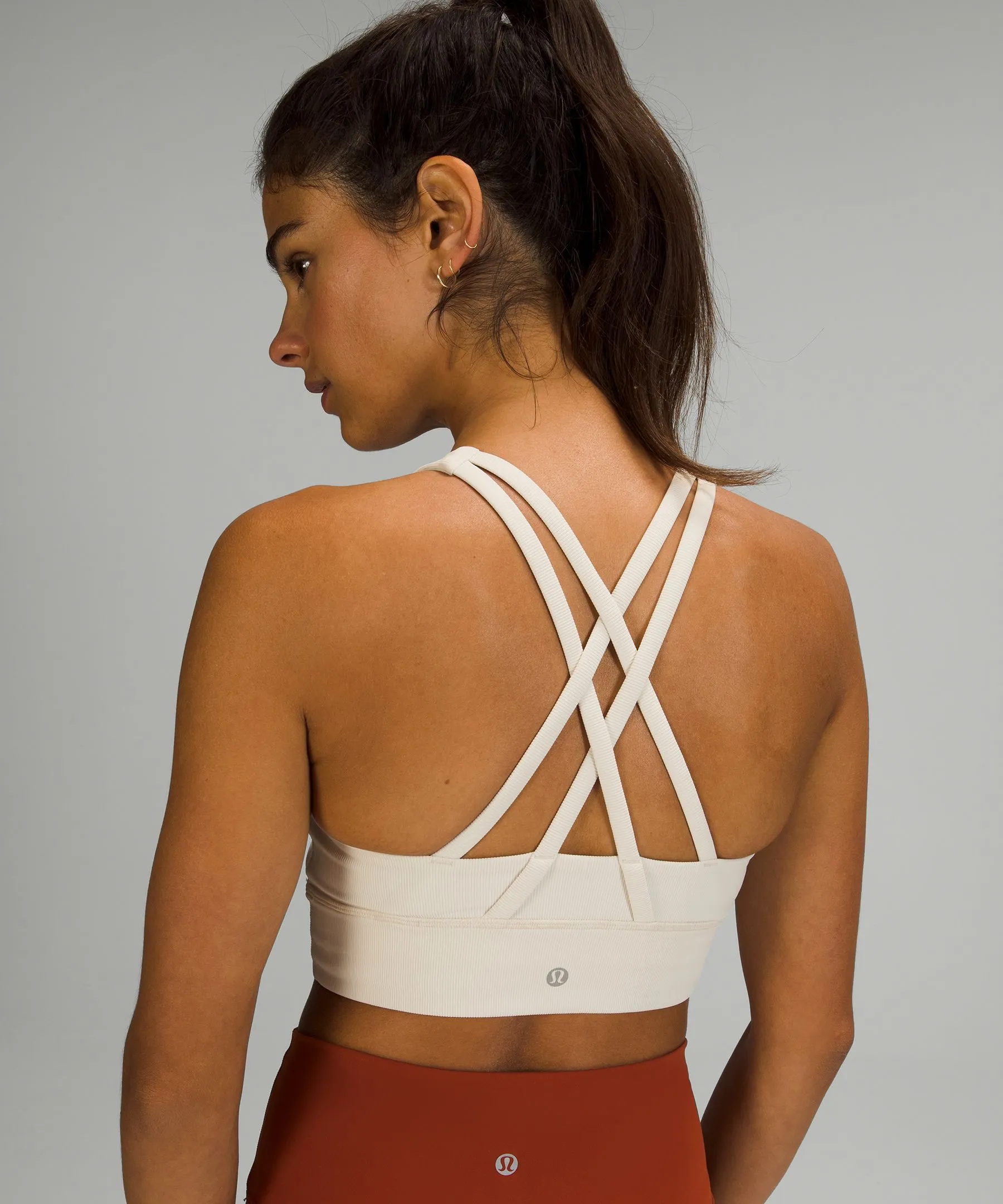 lululemon Energy High-Neck Longline Ribbed Bra Medium Support, B–D Cups - Lululemon